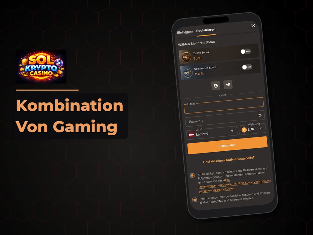 Sol Krypto Casino - Kombination Von Gaming