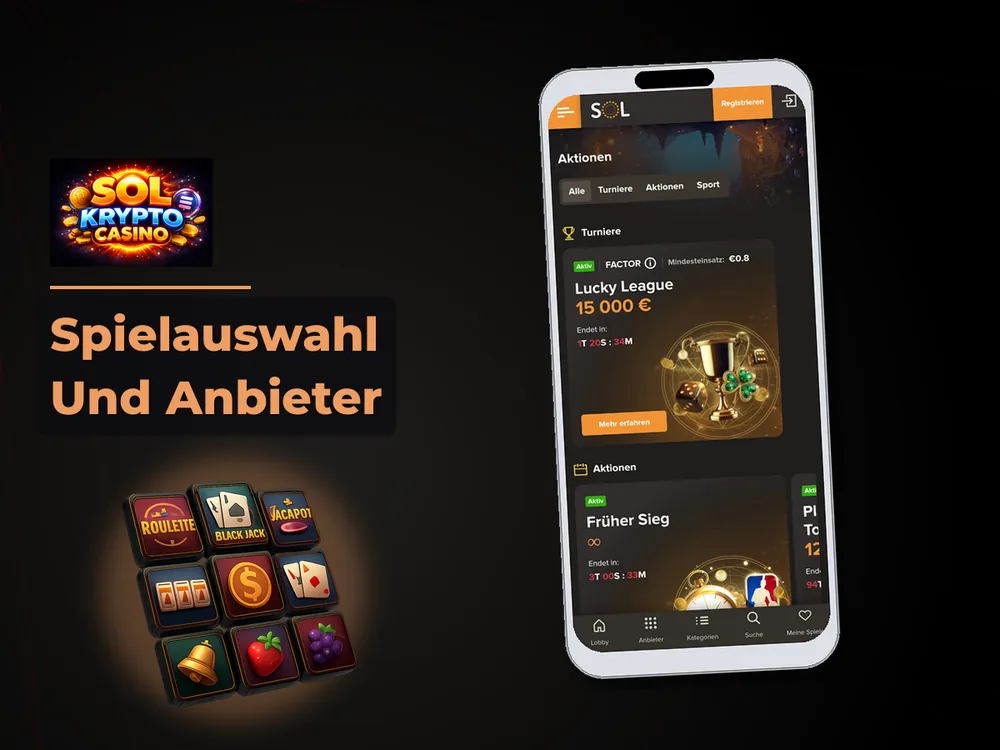Sol Krypto Casino - Spielauswahl Und Anbieter