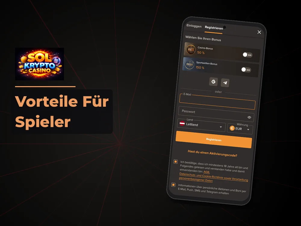 Sol Krypto Casino - Vorteile Für Spieler