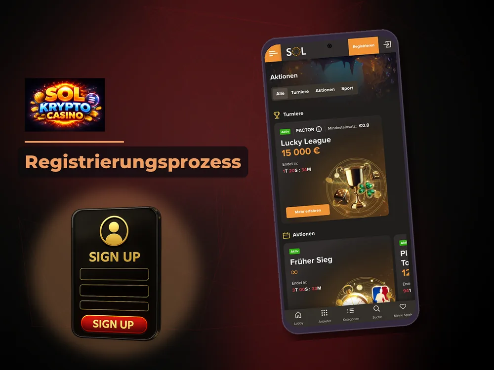 Sol Krypto Casino - Registrierungsprozess