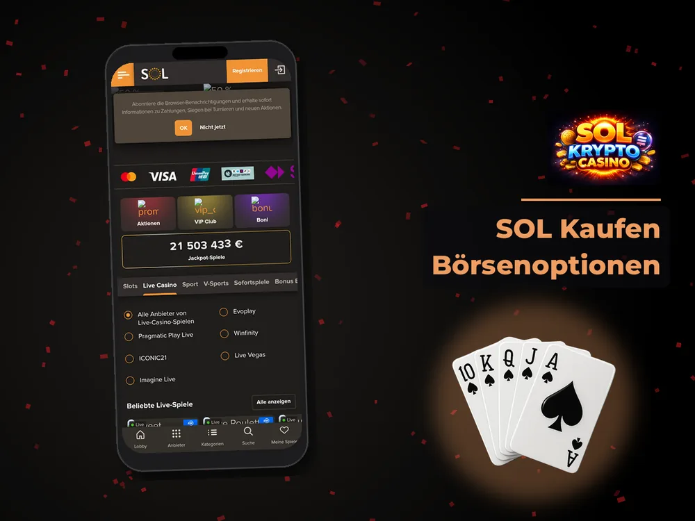 Sol Krypto Casino - SOL Kaufen Börsenoptionen