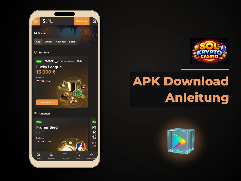Sol Krypto Casino - APK Download Anleitung