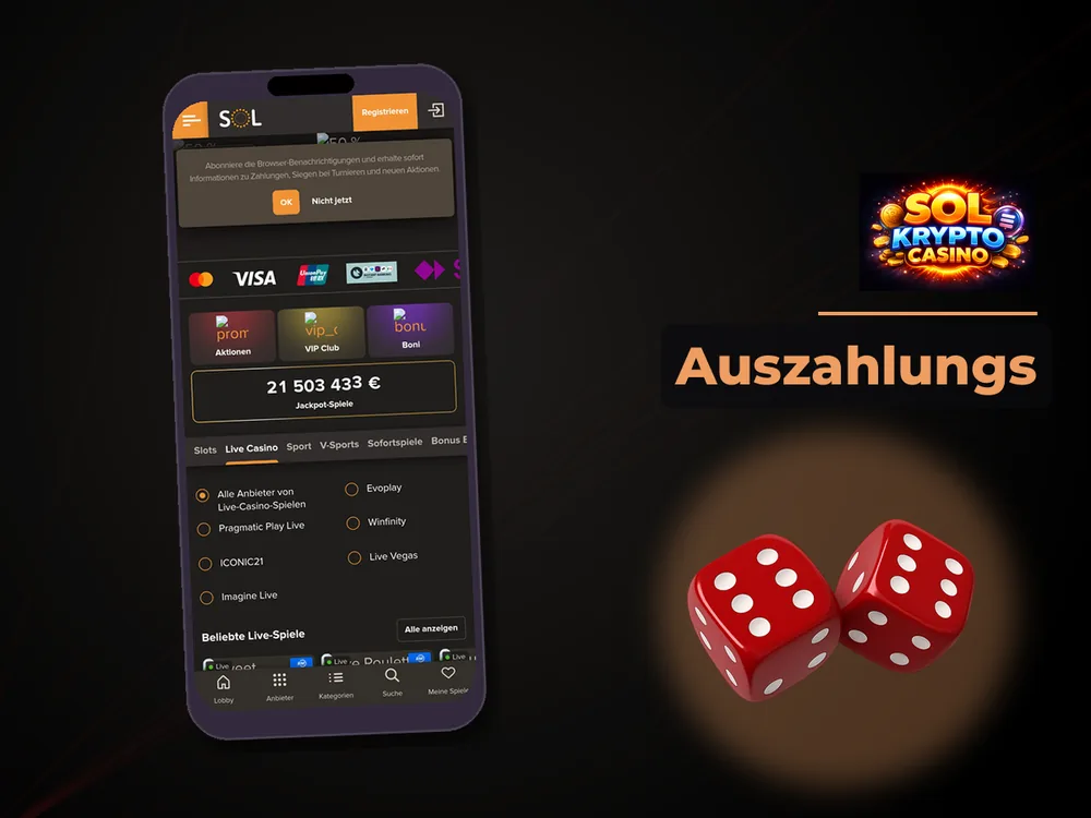 Sol Krypto Casino - Auszahlungs