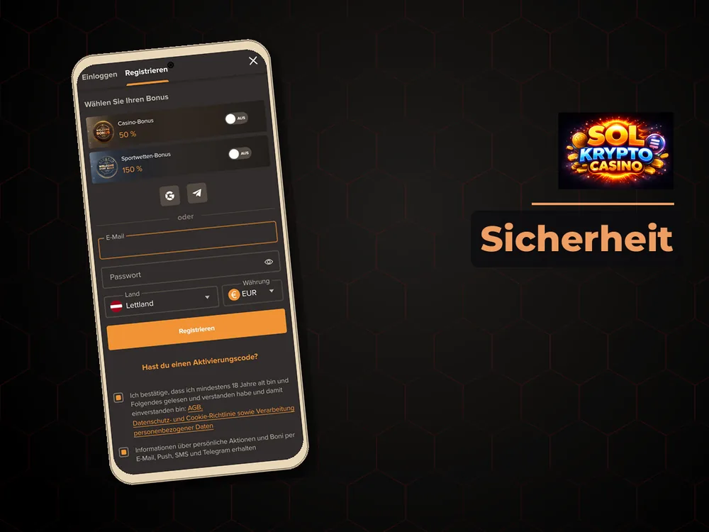 Sol Krypto Casino - Sicherheit