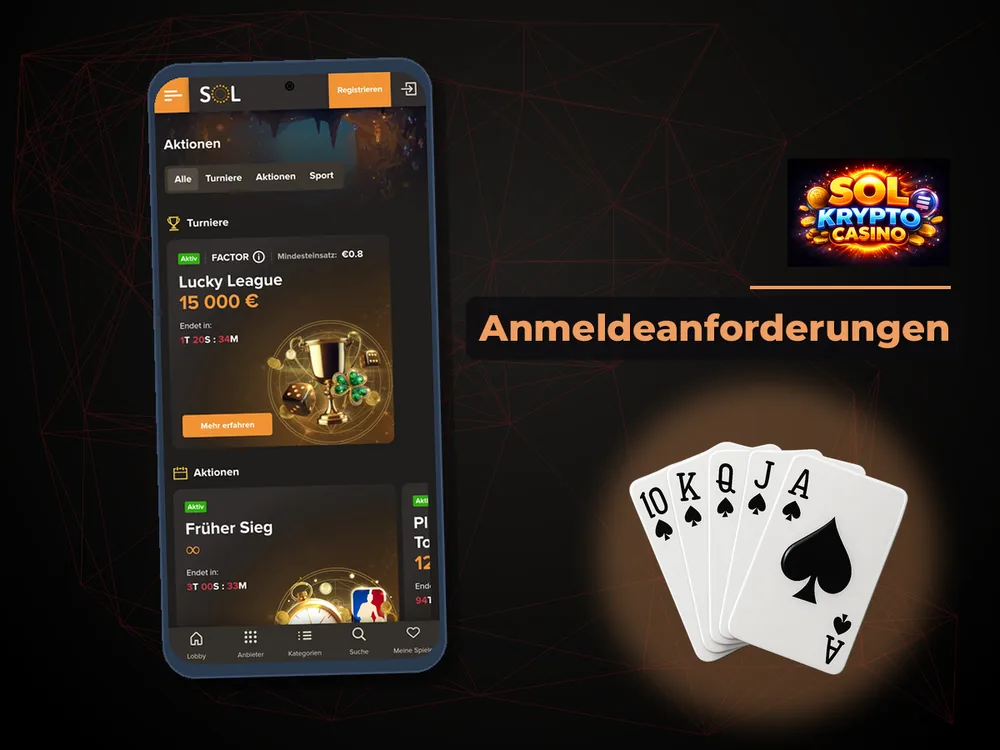 Sol Krypto Casino - Anmeldeanforderungen