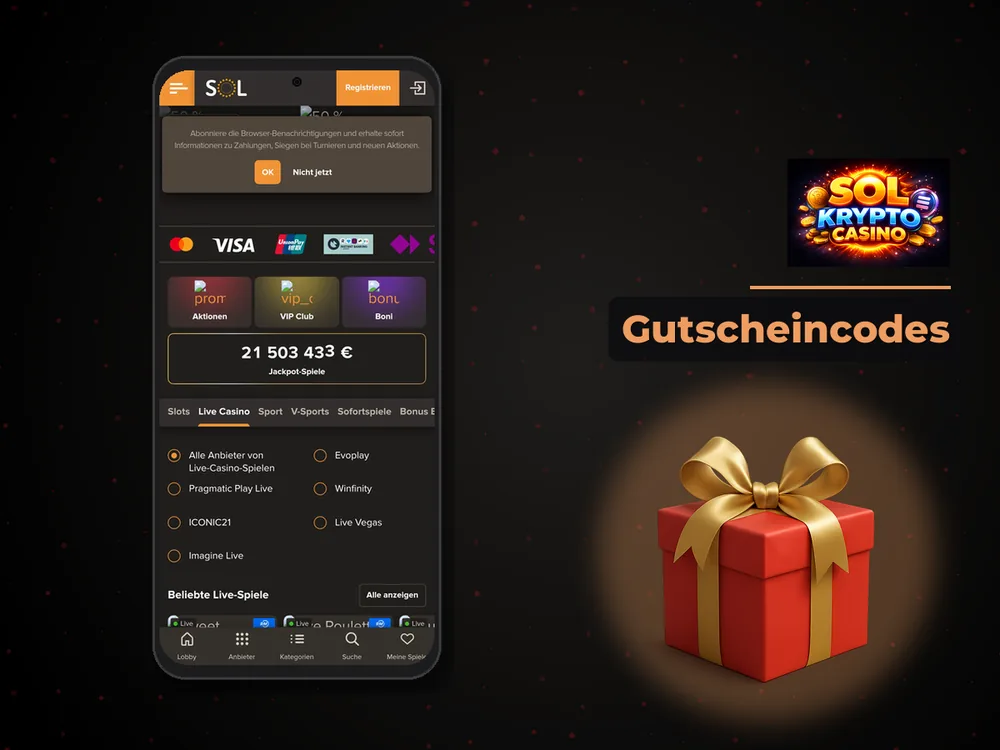 Sol Krypto Casino - Gutscheincodes