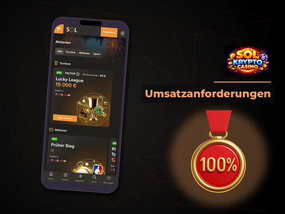 Sol Krypto Casino - Umsatzanforderungen