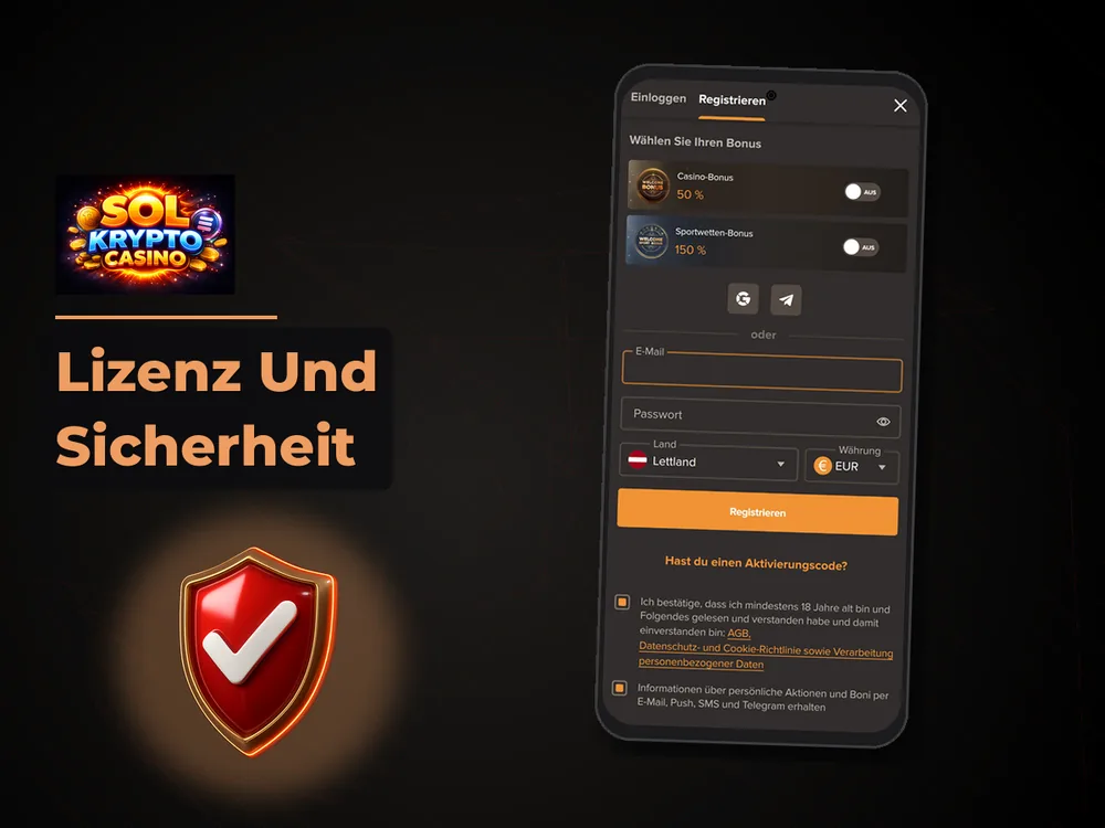 Sol Krypto Casino - Lizenz Und Sicherheit