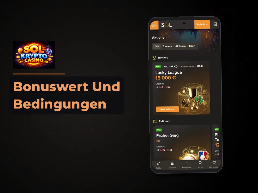 Sol Krypto Casino - Bonuswert Und Bedingungen