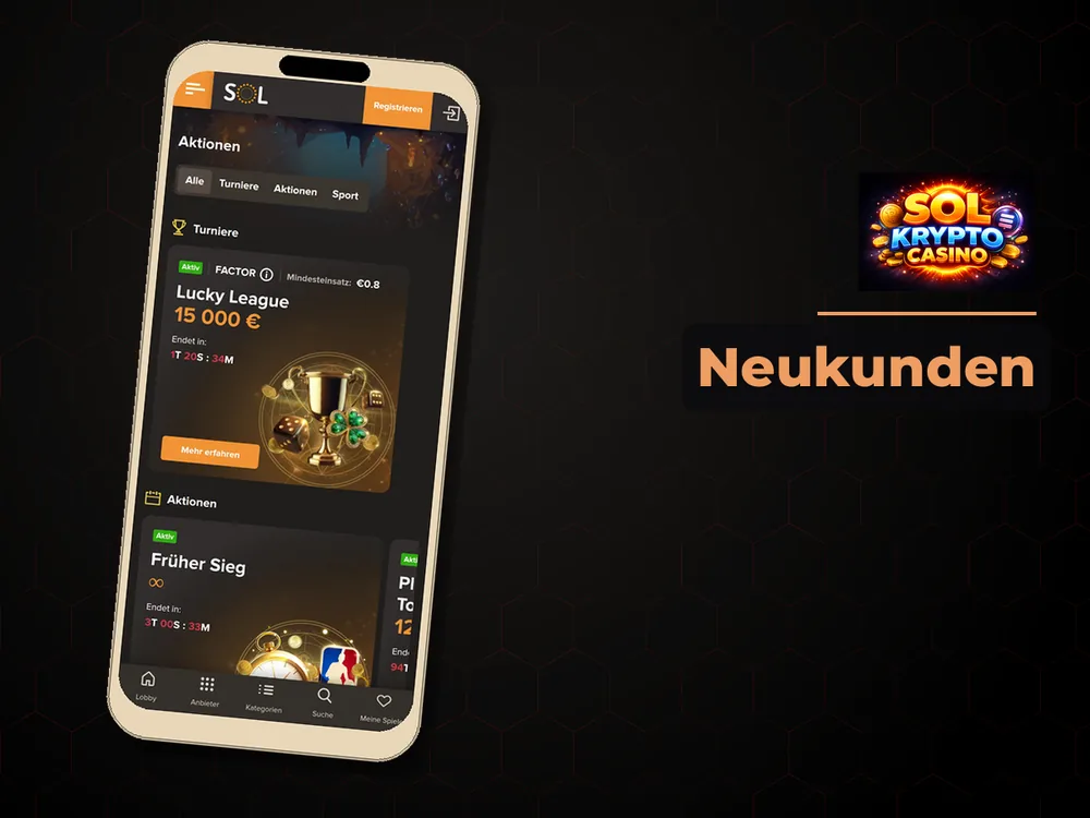 Sol Krypto Casino - Neukunden
