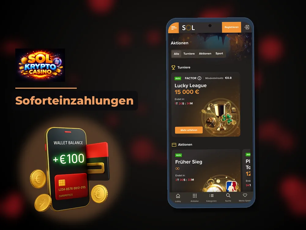 Sol Krypto Casino - Soforteinzahlungen