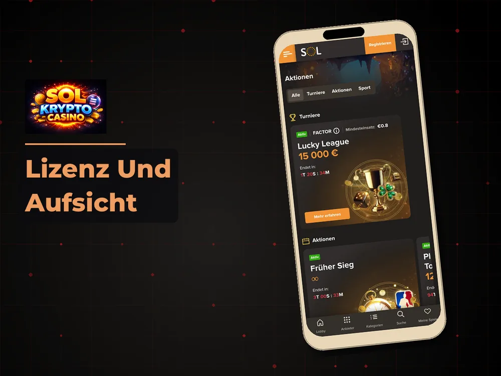 Sol Krypto Casino - Lizenz Und Aufsicht