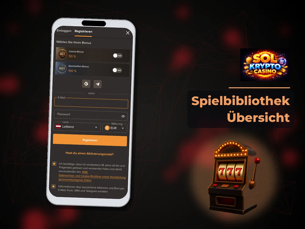 Sol Casino - Spielbibliothek Übersicht