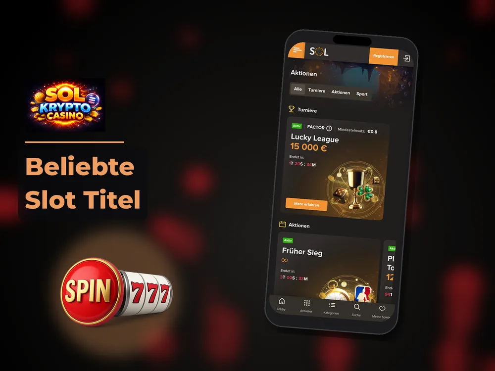 Sol Casino - Beliebte Slot Titel
