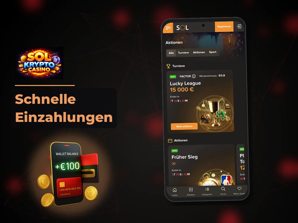 Sol Casino - Schnelle Einzahlungen