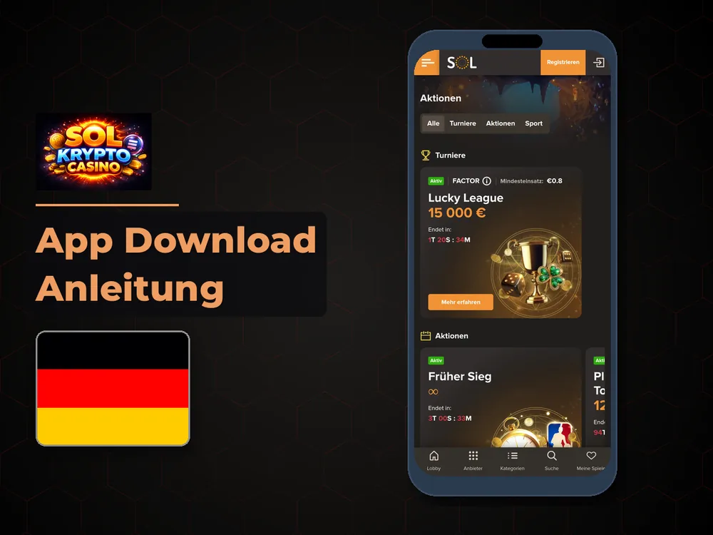 Sol Casino - App Download Anleitung