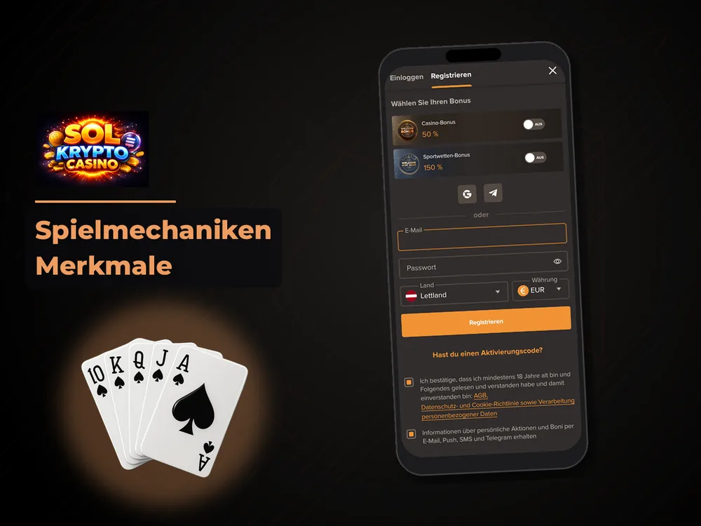 Sol Casino - Spielmechaniken Merkmale