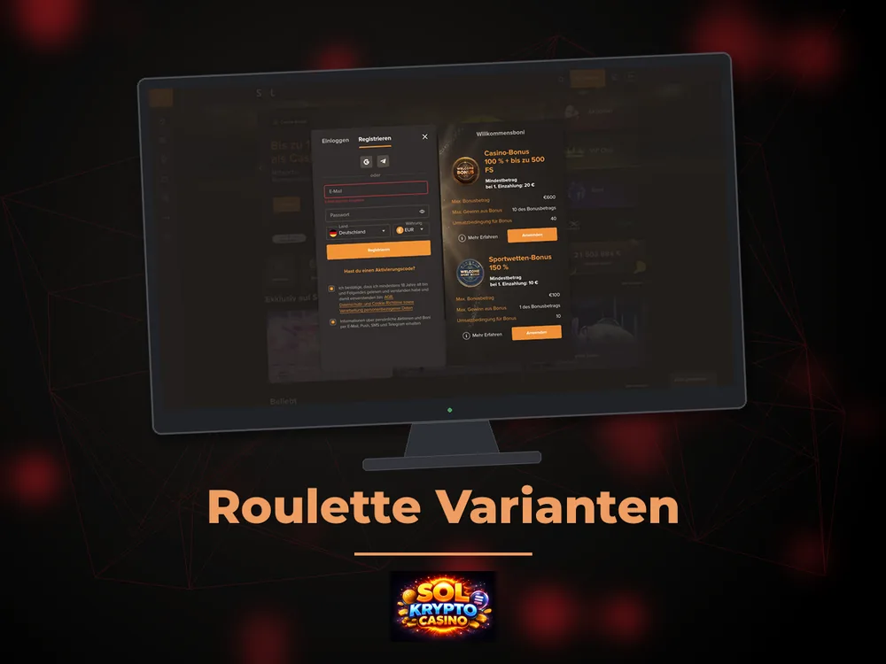 Sol Casino - Roulette Varianten