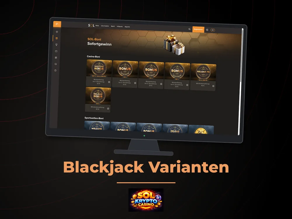 Sol Casino - Blackjack Varianten