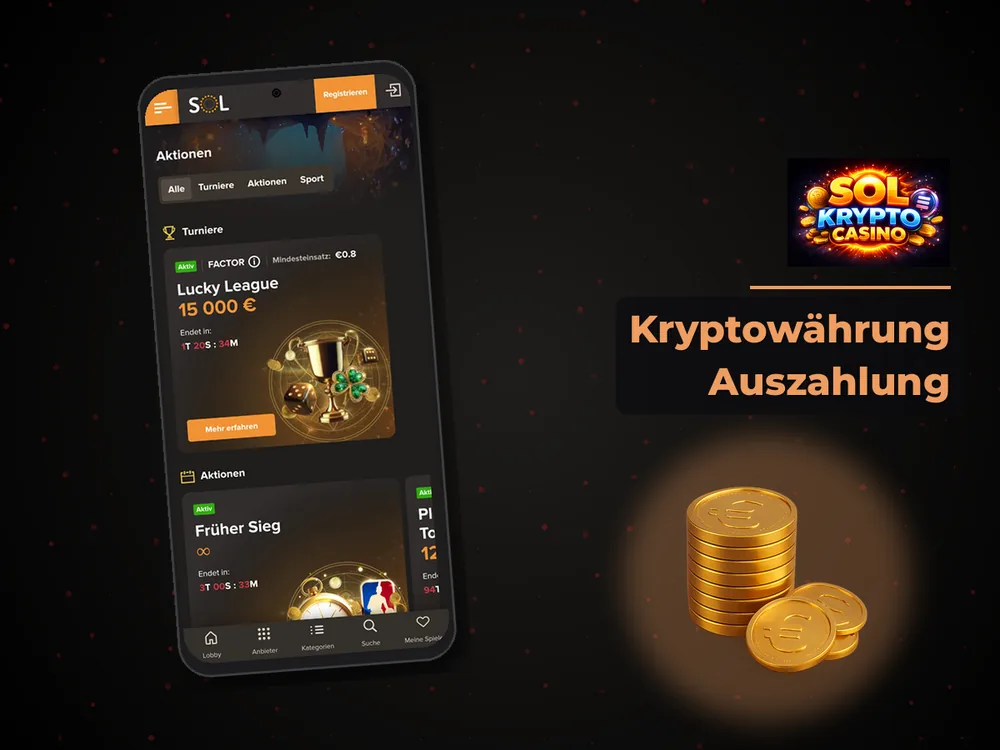 Sol Casino - Kryptowährung Auszahlung