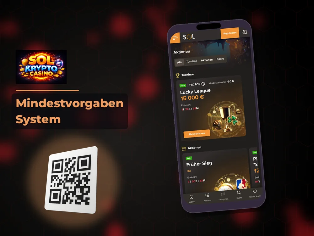 Sol Casino - Mindestvorgaben System