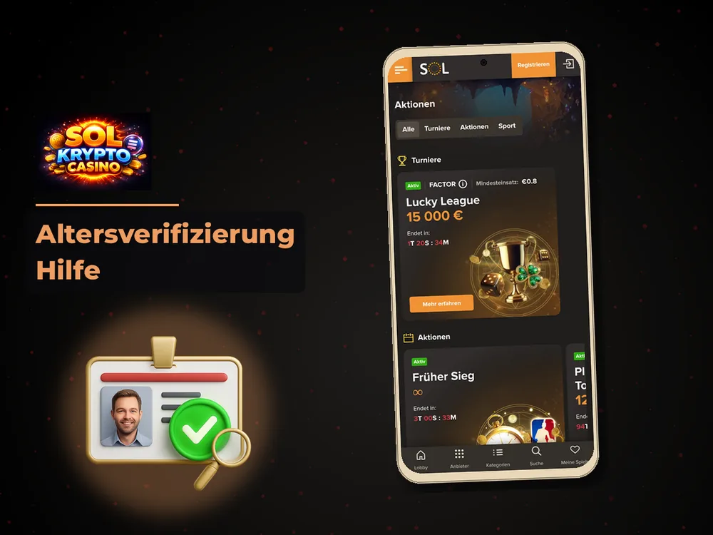 Sol Casino - Altersverifizierung Hilfe