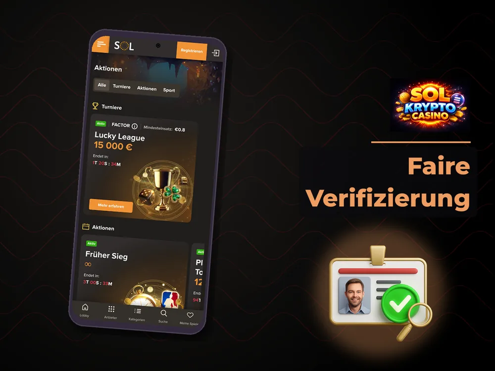 Sol Casino - Faire Verifizierung