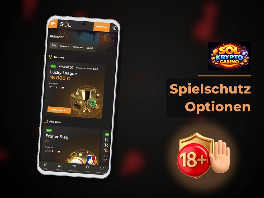Sol Casino - Spielschutz Optionen