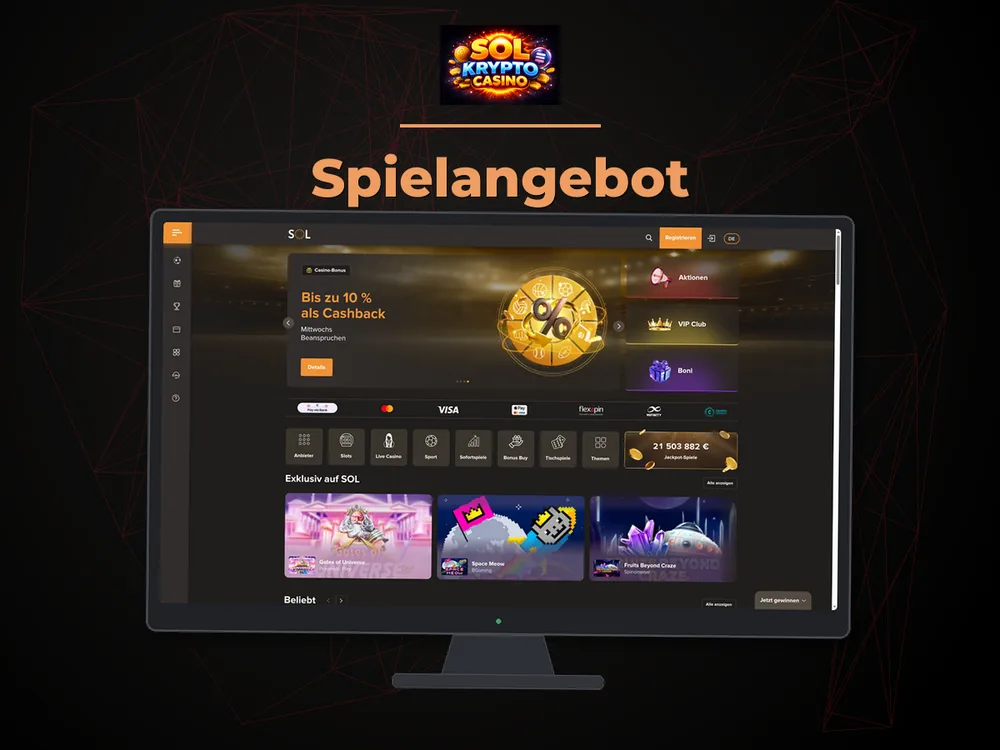Sol Casino - Spielangebot