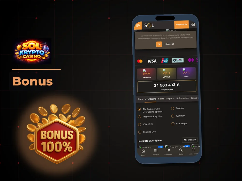 Sol Casino - Bonus