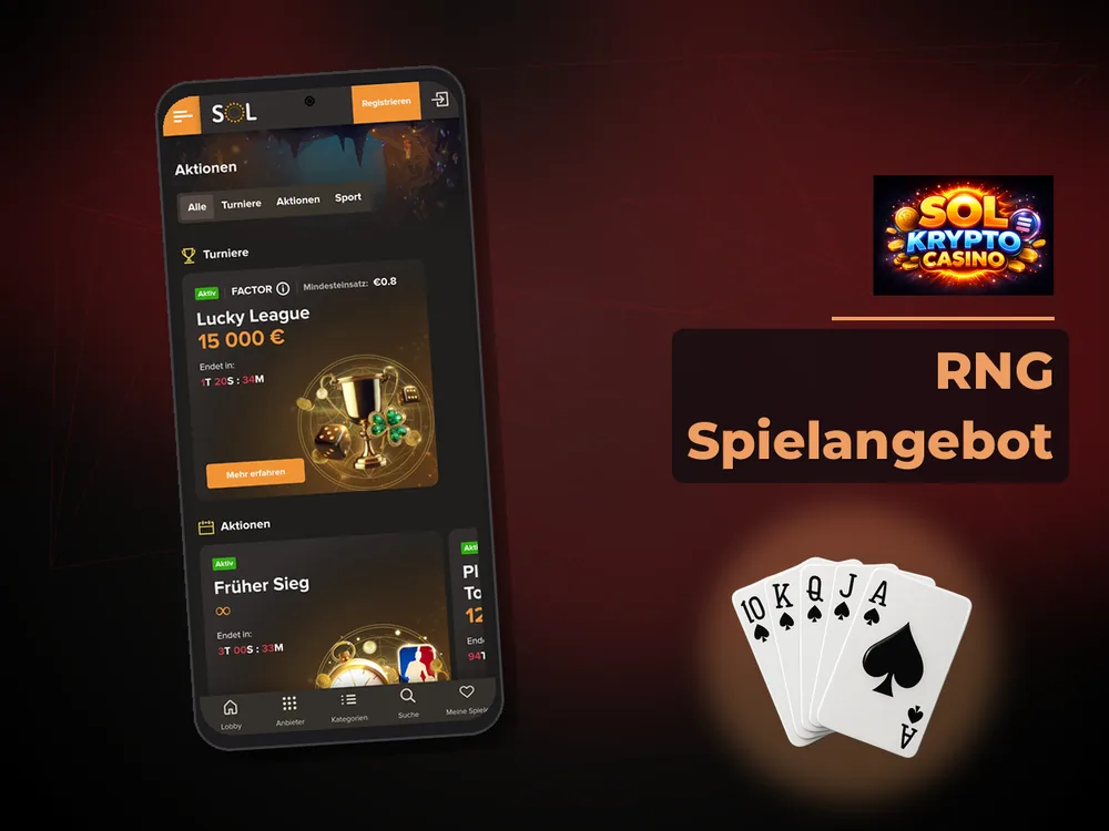 Sol Casino - RNG Spielangebot