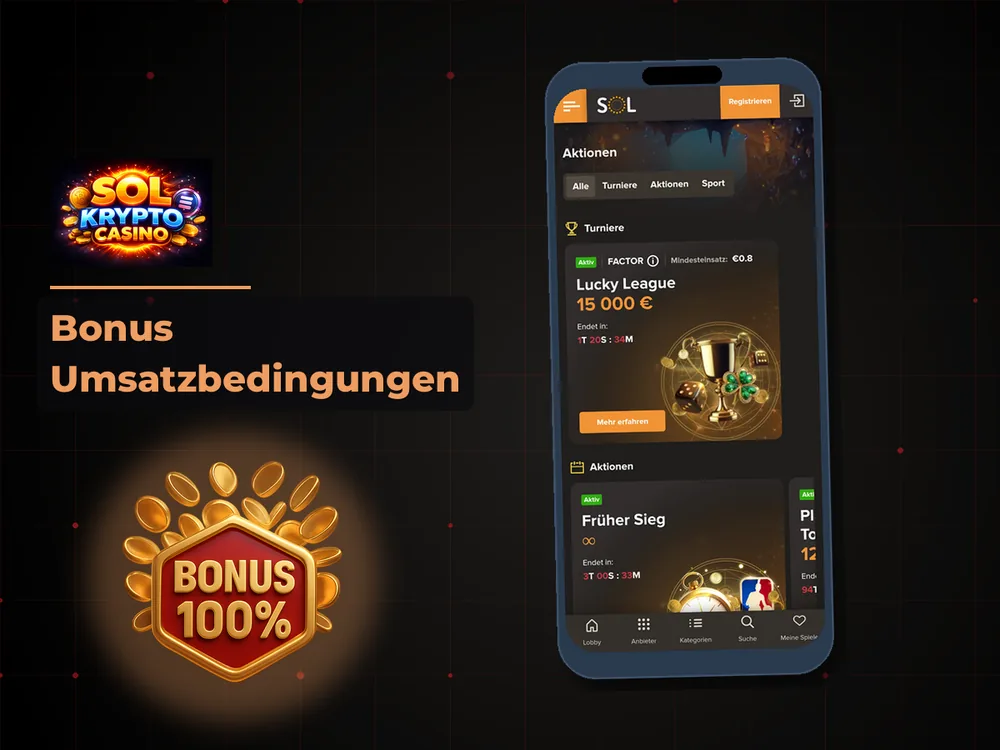 Sol Casino - Bonus Umsatzbedingungen