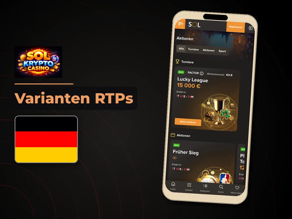 Sol Casino - Varianten RTPs