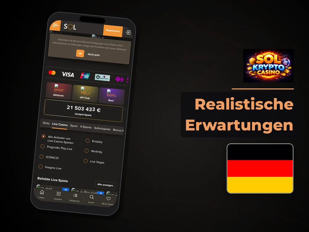 Sol Casino - Realistische Erwartungen