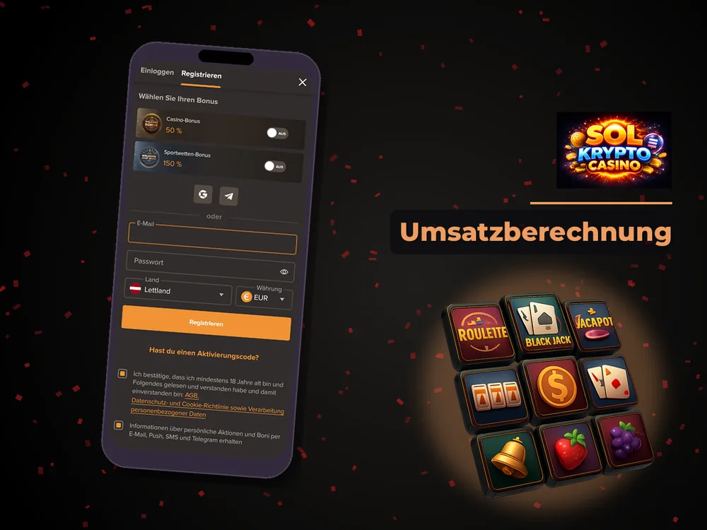 Sol Casino - Umsatzberechnung