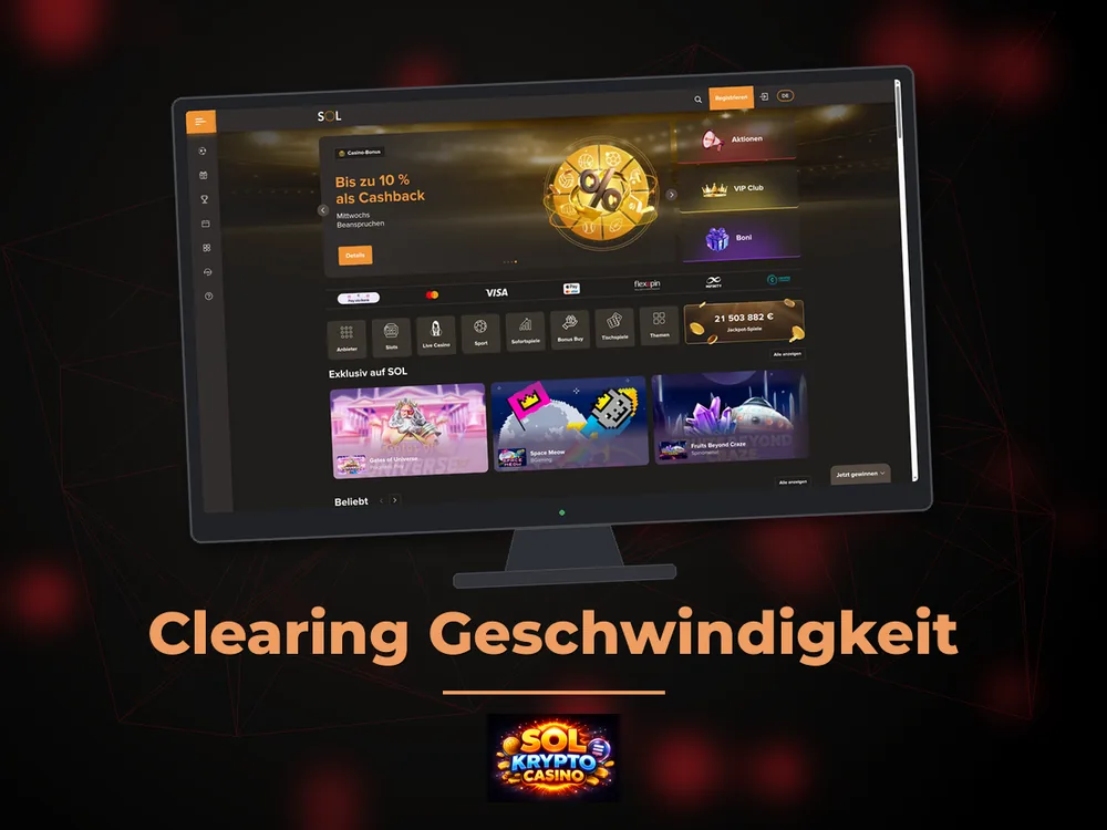 Sol Casino - Clearing Geschwindigkeit