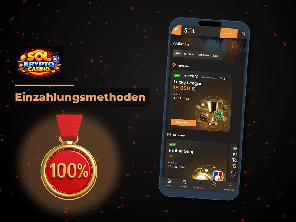 Sol Casino - Einzahlungsmethoden