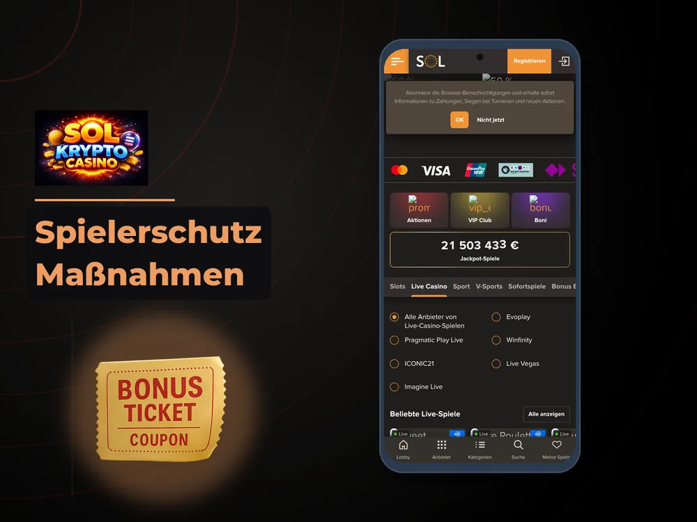 Sol Casino - Spielerschutz Maßnahmen