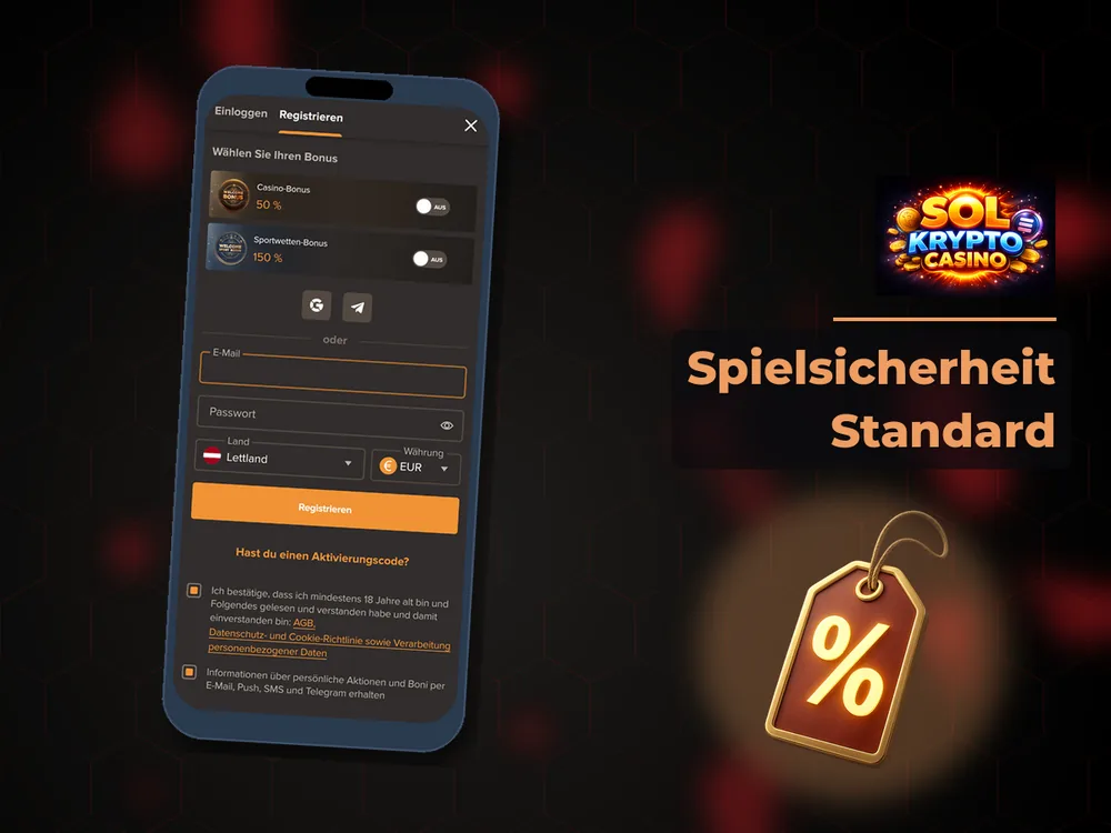 Sol Casino - Spielsicherheit Standard