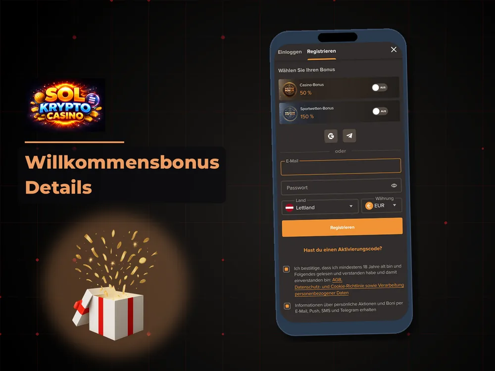 Sol Casino - Willkommensbonus Details