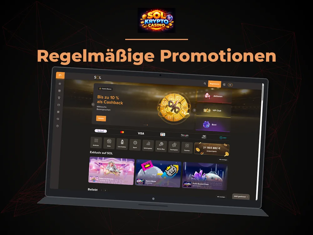 Sol Casino - Regelmäßige Promotionen