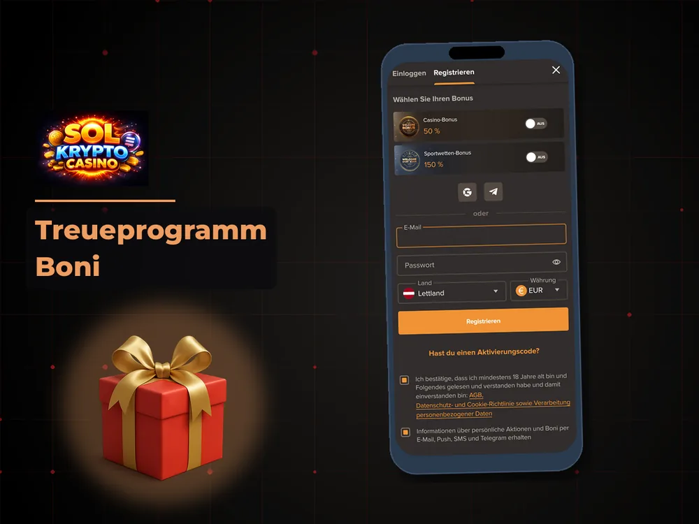 Sol Casino - Treueprogramm Boni