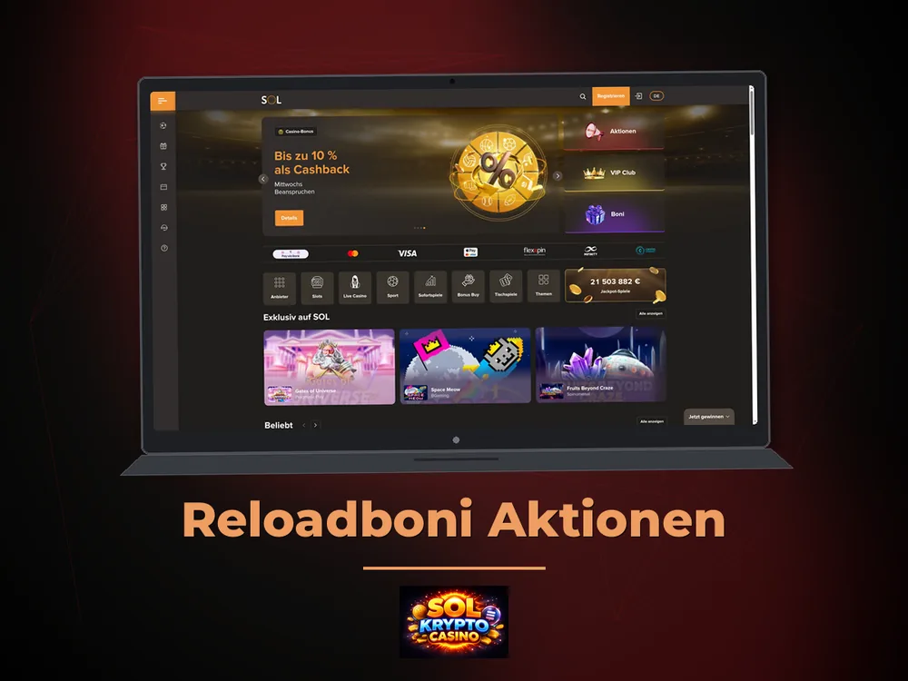Sol Casino - Reloadboni Aktionen