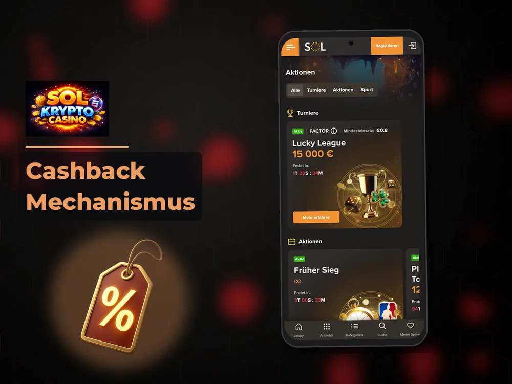 Sol Casino - Cashback Mechanismus