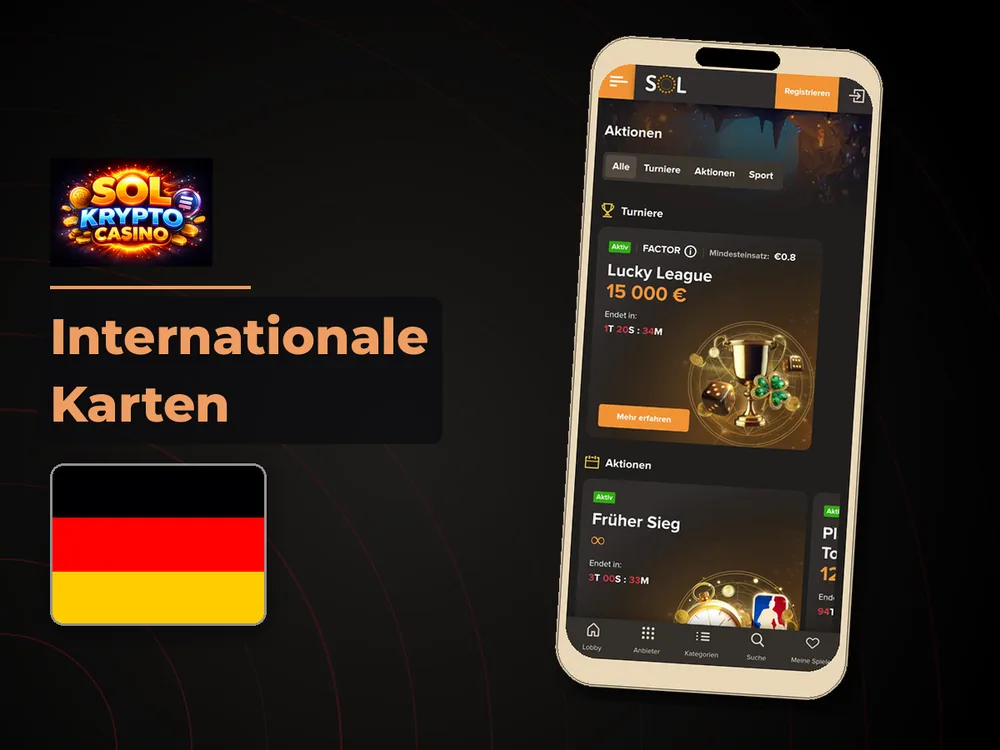 Sol Casino - Internationale Karten