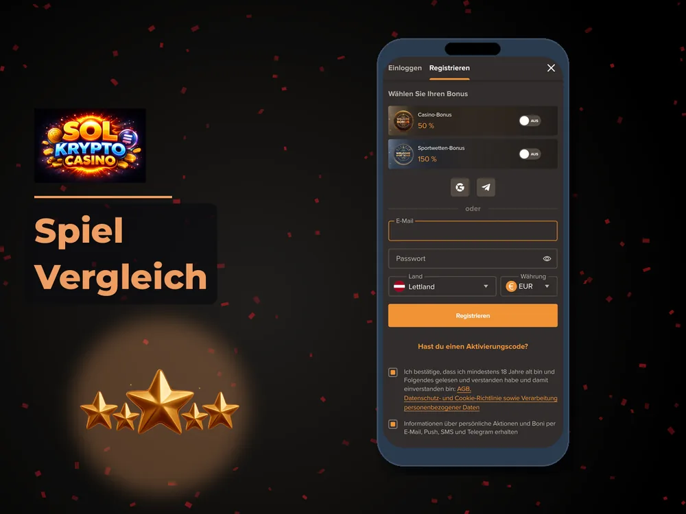 Sol Casino - Spiel Vergleich