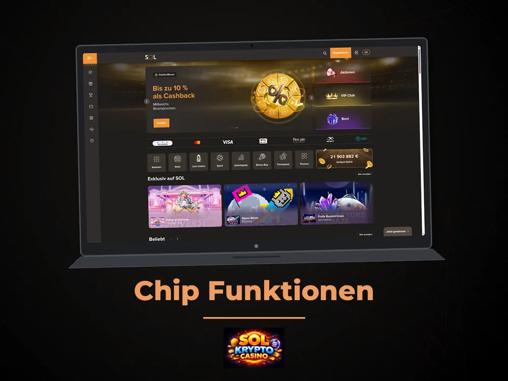 Sol Casino - Chip Funktionen