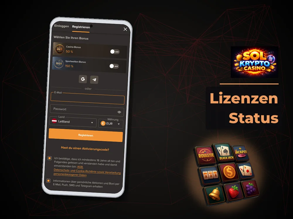 Sol Casino - Lizenzen Status