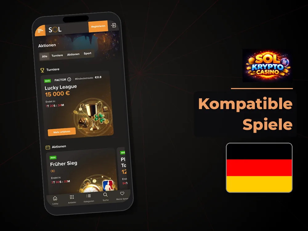 Sol Casino - Kompatible Spiele