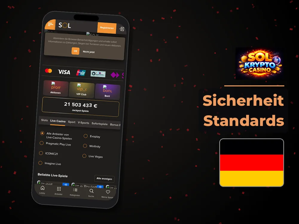 Sol Casino - Sicherheit Standards